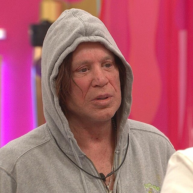 Mickey Rourke v reality show Celebrity Big Brother, duben 2025