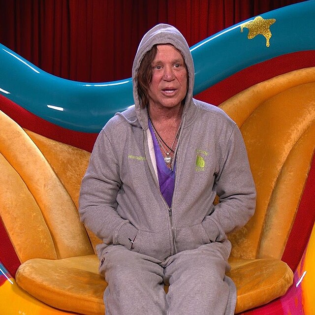 Mickey Rourke v reality show Celebrity Big Brother, duben 2025