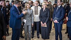 První dámy Olena Zelenská a Eva Pavlová na mezinárodní zdravotnické konferenci...