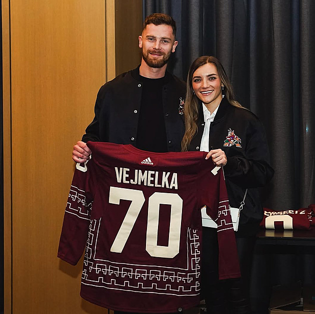 Karel Vejmelka se ségrou Denisou