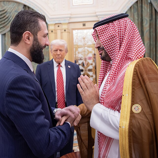 Ahmad ar, korunn princ Muhammad bin Salmn a Donald Trump v Rijdu