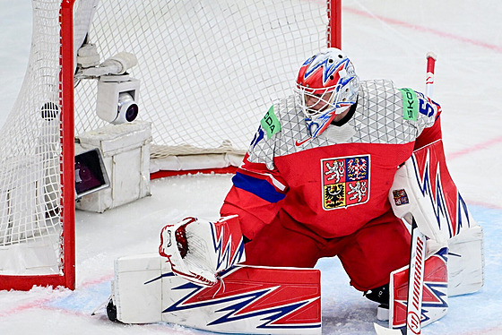 Karel Vejmelka v zápase proti védm.