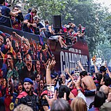 Oslavy titulu byly v Barcelona sakra divok.