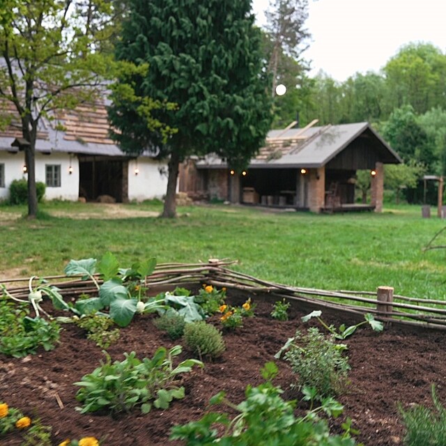 Farma esko je ztracen usedlost mezi dvma rybnky v lese