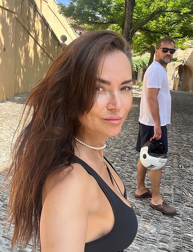 Radka Tetkov s partnerem na dovolen