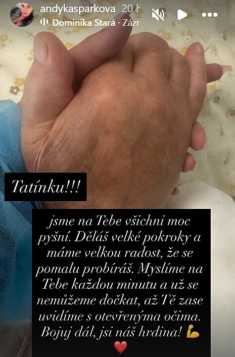 Andrea Kaprkov se raduje, tatnek v umlm spnku dl pokroky.