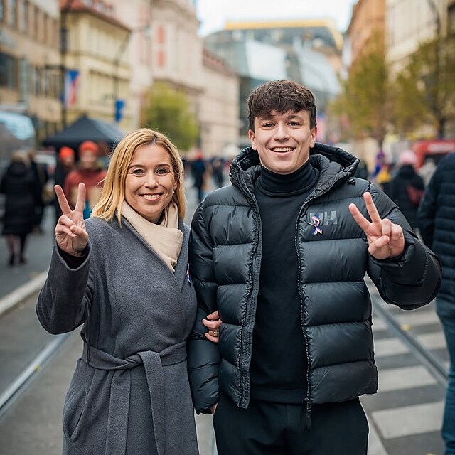Danue Nerudov se synem Filipem