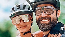 Sandra Nováková na cyklovýletu s manelem Vojtchem Moravcem