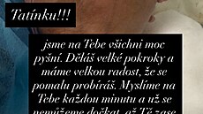 Andrea Kapárková se raduje, tatínek v umlém spánku dlá pokroky.