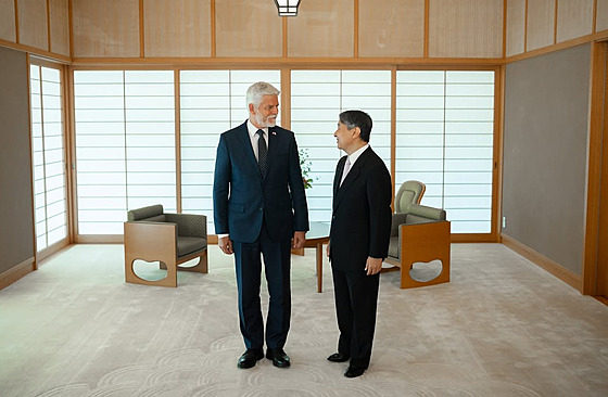 Japonský císa Naruhito pivítal prezidenta Petra Pavla.