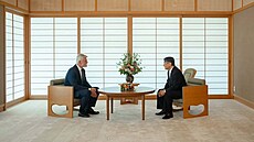 Japonský císa Naruhito pivítal prezidenta Petra Pavla.