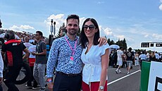 Markéta Pekarová Adamová s manelem na MotoGP