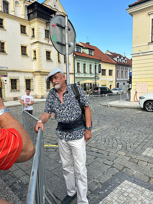 Richard Tesak bhem vystoupen v Lounech.