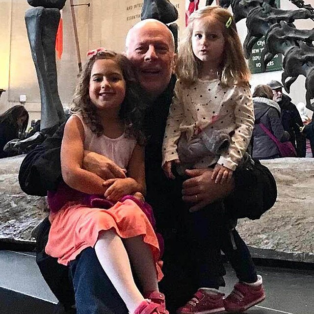 Bruce Willis a jeho dcerky Evelyn a Mabel