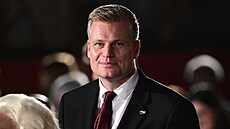 Filip Turek b�hem ceremonie ud�lování vyznamenání.