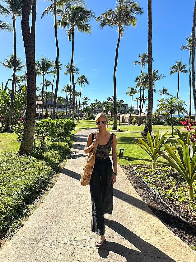 Markta Konvikov na rodinn dovolen.