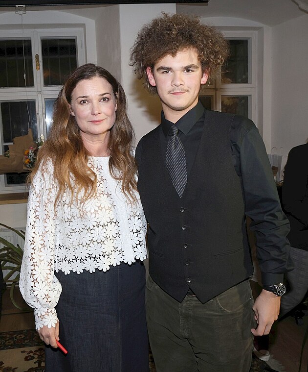 Martina Preissov� se synem Matou�em