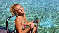Kate�ina Siniaková si u�ívá na Maledivách.