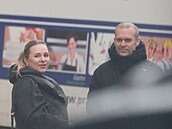 Spolumoderátorka Ranní show Evropy 2 Kateina íhová a moderátor Pavel Cejnar.