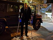 Filip Turek pi píjezdu do nemocnice.