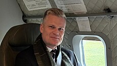 Filip Turek na palub� vojenského speciálu Casa