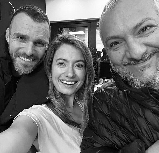 Kate�ina Podrazk� s Leo�em Mare�em a Patrikem Hezuck�m