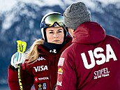 Lindsey Vonnová trénuje ve Svatém Moici.