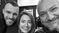 Kate�ina Podrazká s Leo�em Mare�em a Patrikem Hezuckým