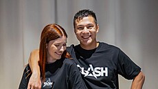 Tomá� Linh Le Sy s partnerkou Denisou Ryndovou.
