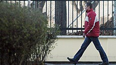 Ji�í Straka po propu�t�ní na svobodu
