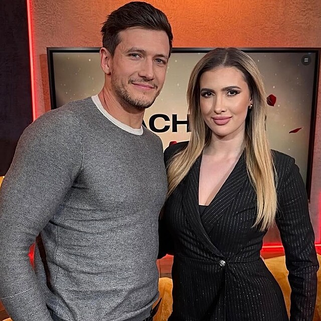 Sabina P��dov� a Jan Solfronk ve studiu Bachelora