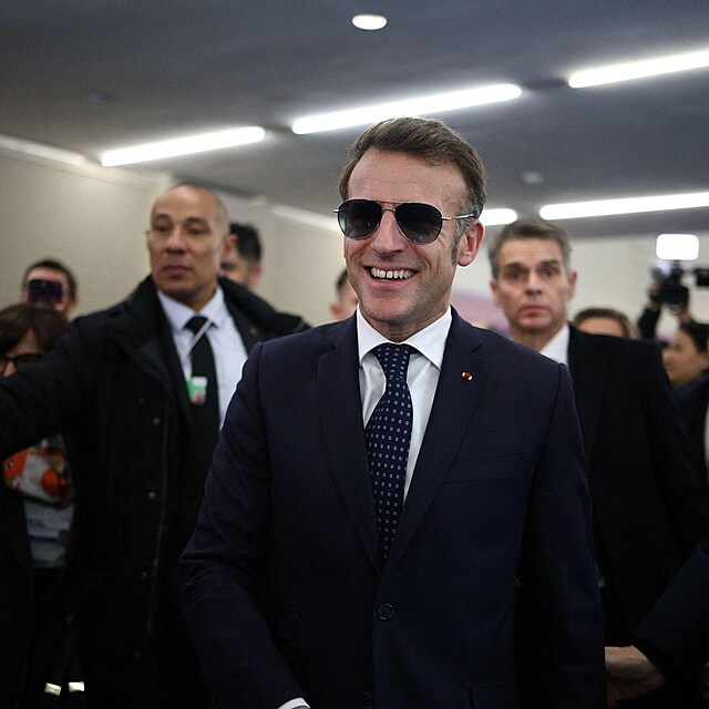 Francouzsk� prezident Emmanuel Macron na Sv�tov�m ekonomick�m f�ru v Davosu
