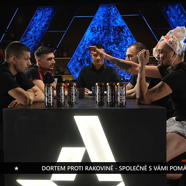 Ond�ej Tomanec alias Masaryk a V�clav Sura alias Soyeros a jejich soupe�i Maty� Kor�be�n� a Nikolas Vesel�