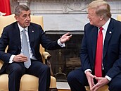 Americký prezident Donald Trump ve �tvrtek v Bílém dom� p�ivítal �eského...