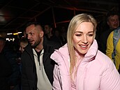Dominika Myslivcová a její nový p�ítel Jakub V. na akci na konci roku 2025 ve...