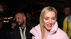 Dominika Myslivcová a její nový p�ítel Jakub V. na akci na konci roku 2025 ve...