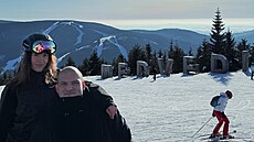 Christine s p�ítelem Martinem na horách