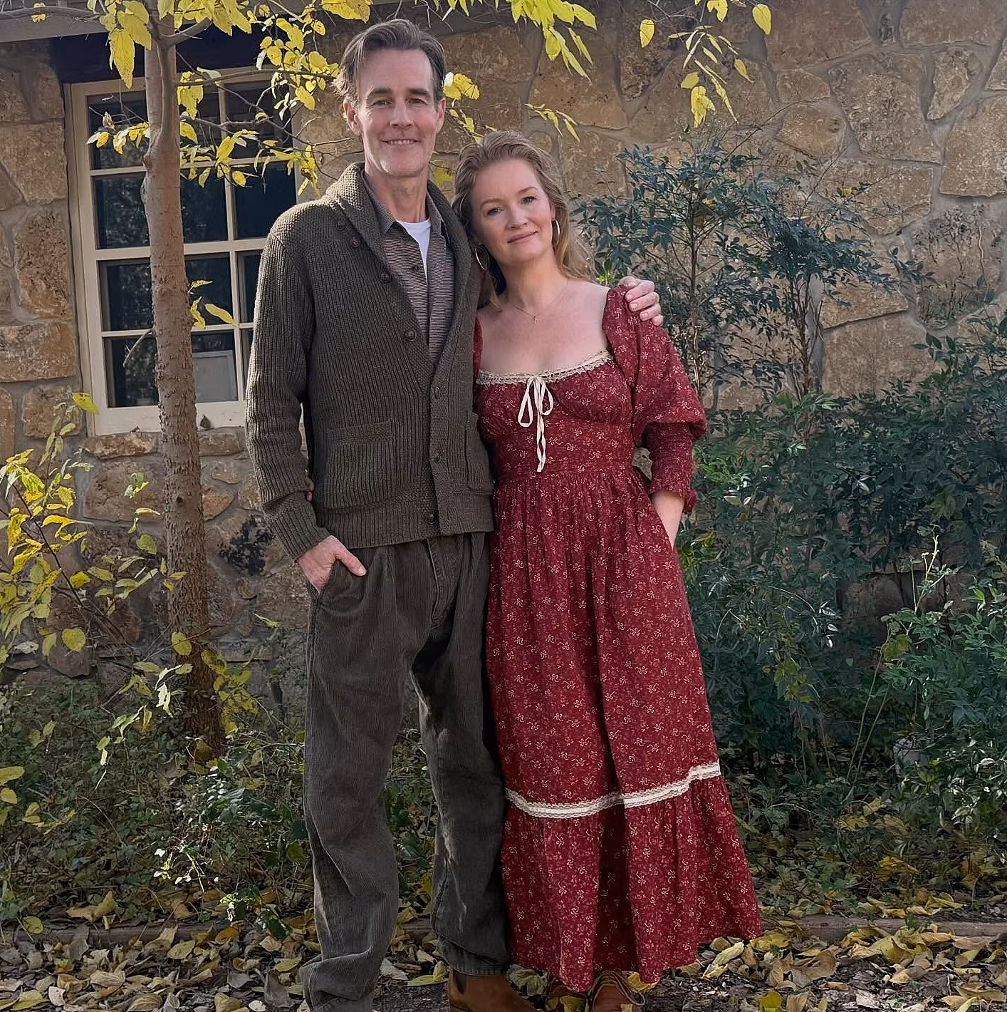 James Van Der Beek se svou miluj�c� man�elkou.