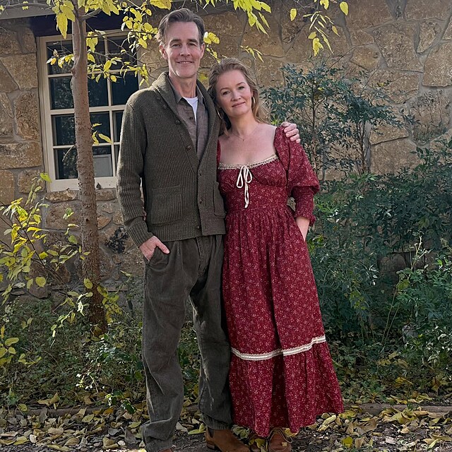 James Van Der Beek se svou miluj�c� man�elkou.