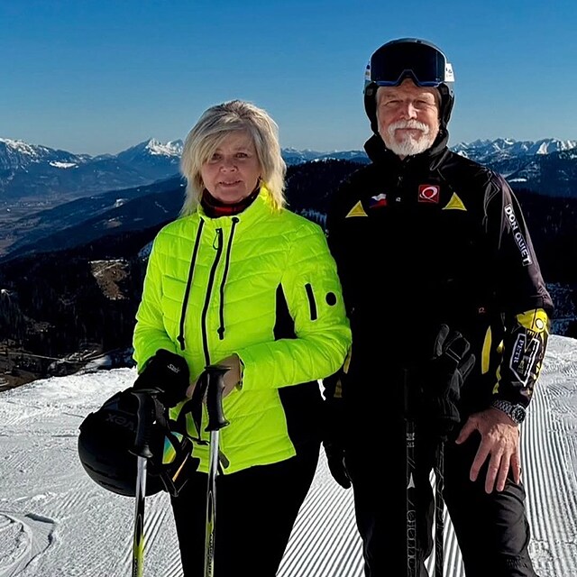 Eva Pavlov� a Petr Pavel na dovolen� v Alp�ch