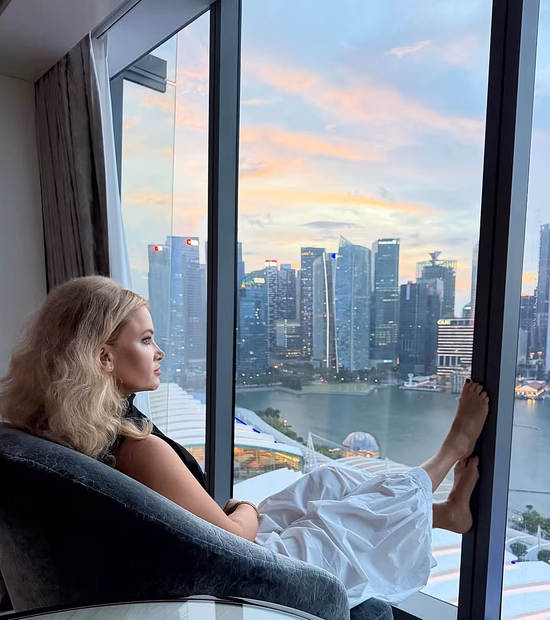 Monika Babi�ov� v Singapuru