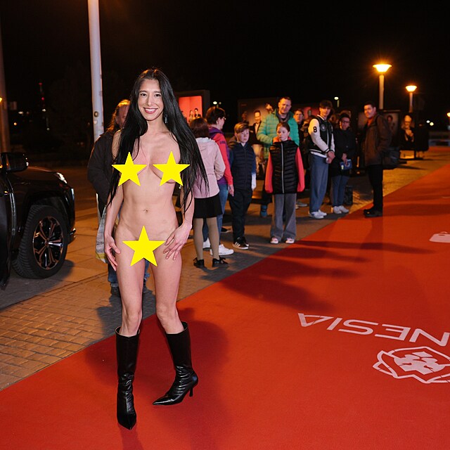 Nikola Lauberov� naru�ila �erven� koberec �esk�ho lva.