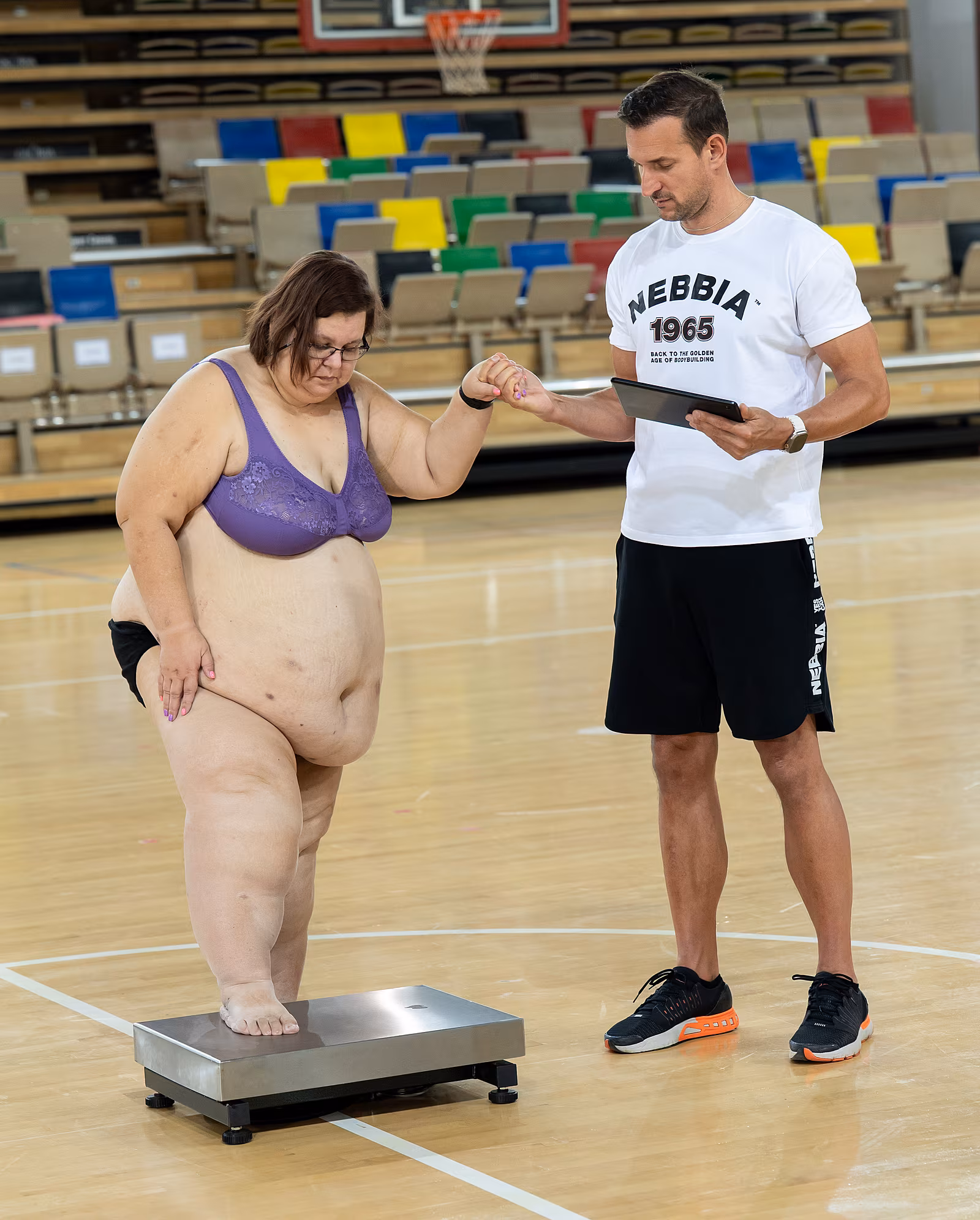 Marie Juhosov� p�i v�en� s tren�rem Martinem Ko���lem. M�sto motiva�n�...