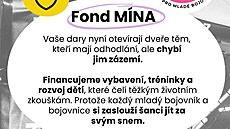 Z tragédie vznikla pomoc druhým. Peníze ze sbírky na Mínu nyní pomáhají mladým...