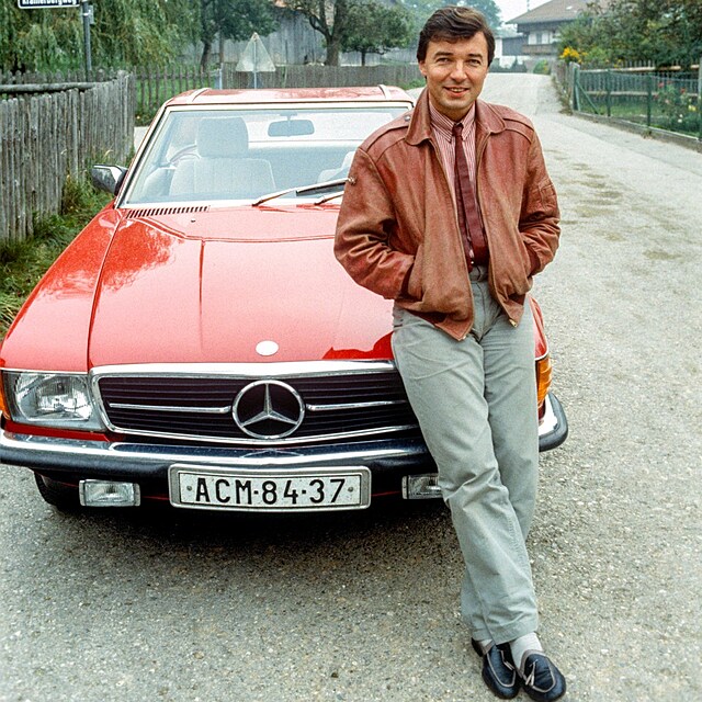 Karel Gott, archivn�, auto, mercedes