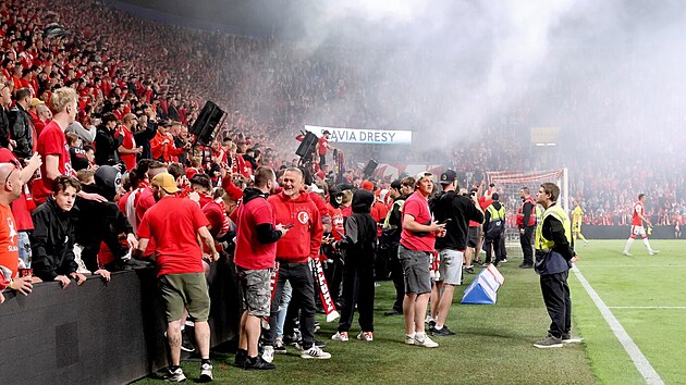 Konec zápasu Slavia vs. Sparta