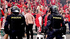 Konec zápasu Slavia vs. Sparta