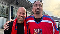Radek Smole�ák s �éfredaktorem Expresu Petrem Kone�ným.