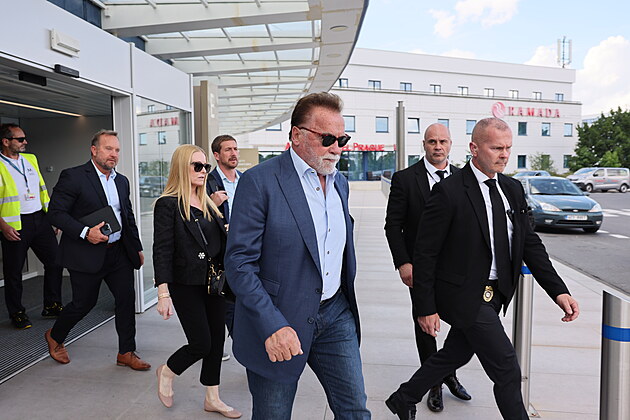 Arnold Schwarzenegger v Praze