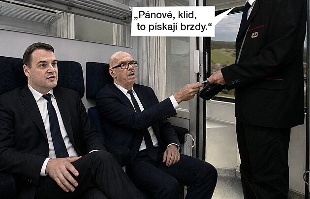 Petr Macinka a Oto Klemp�� na cest� vlakem o�ima humoristy TMBK
